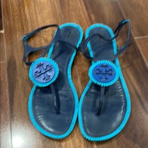 Tory Burch Blue and Turquoise Sandals